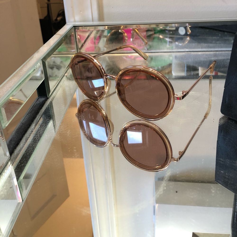 Rose Colored Oversize Sunglasses